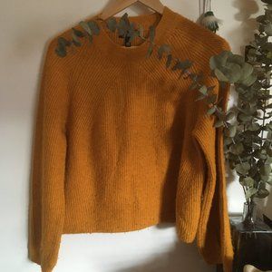 Yellow/orange Sweater topshop